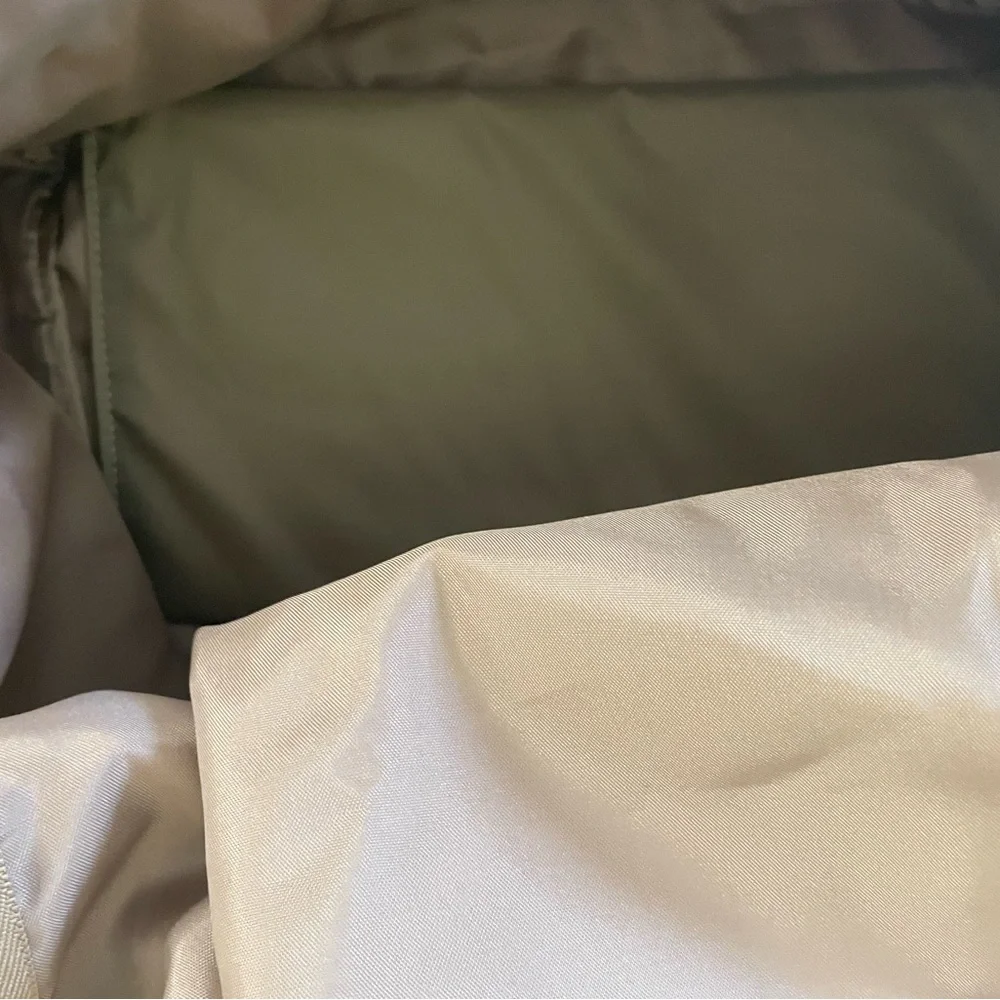 Tan and Brown Men's Duffel Bag